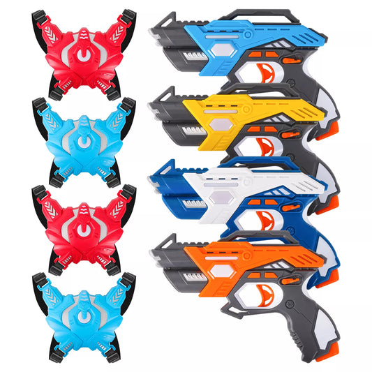 ICONIC Forever Kids Infrared Laser Tag Guns Set of 4 Players and Vests
