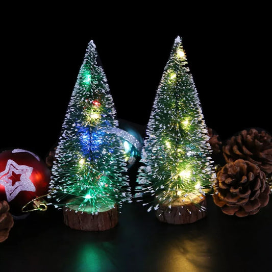Mini Christmas Tree with LED Light Up Tabletop Decoration Small Xmas Tree Lights