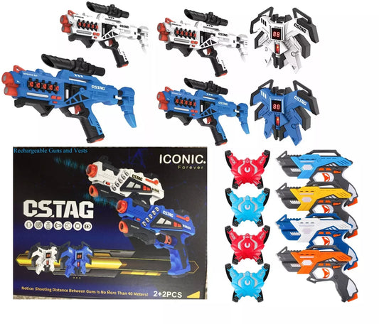 ICONIC Forever New Rechargeable kids Infrared Laser Tag Guns 2 and 4 Players set