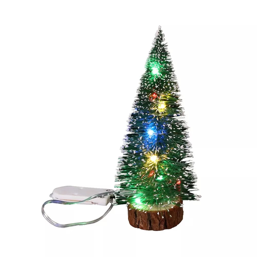 Mini Christmas Tree with LED Light Up Tabletop Decoration Small Xmas Tree Lights