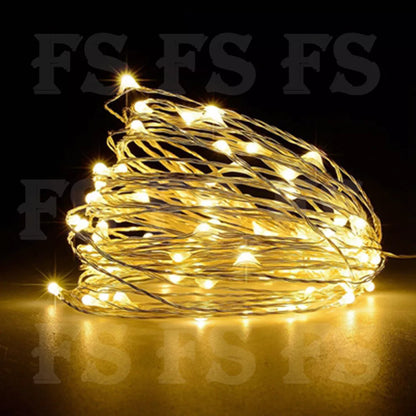 20-100 LED BATTERY POWERED STRING FAIRY LIGHTS COPPER WIRE WATERPROOF
