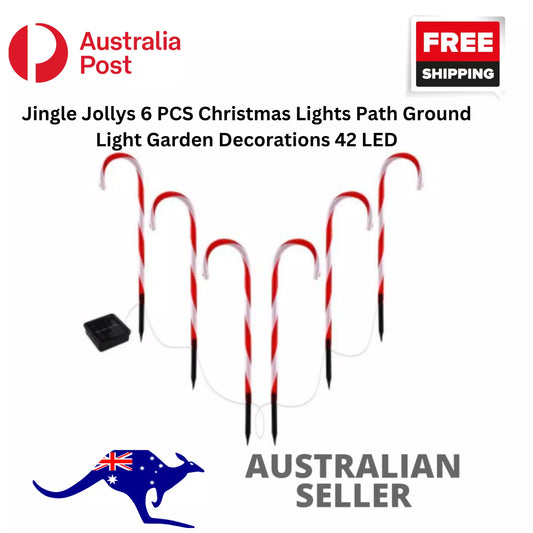 Jingle Jollys 6 PCS Christmas Lights Path Ground Light Garden Decorations 42 LED