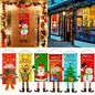 Christmas Hanging Banner Flag Door Window Décor Santa Reindeer Snowman Ornaments AU