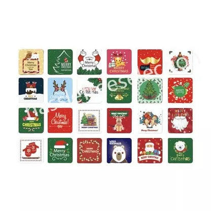 24pcs Christmas Greeting Cards Xmas Envelops Santa Designs Adult Kids Family