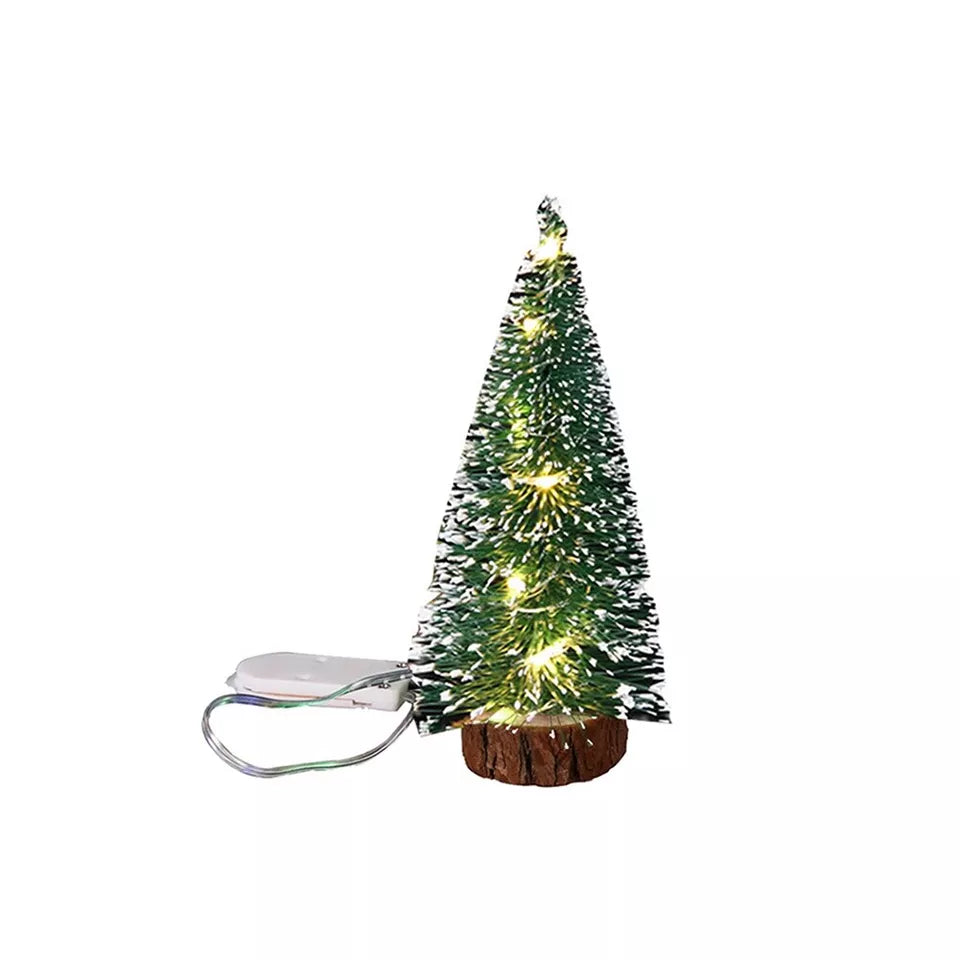 Mini Christmas Tree with LED Light Up Tabletop Decoration Small Xmas Tree Lights