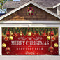 Merry Christmas Holiday Banner Garage Door Cover Mural Winter Snowman AU