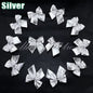 12x Bow Christmas Tree Handing Xmas Ornament Bowknot Party Wedding Decoration