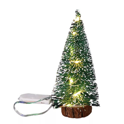 Mini Christmas Tree with LED Light Up Tabletop Decoration Small Xmas Tree Lights