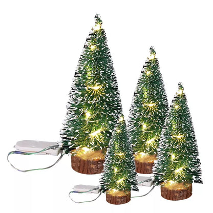 Mini Christmas Tree with LED Light Up Tabletop Decoration Small Xmas Tree Lights