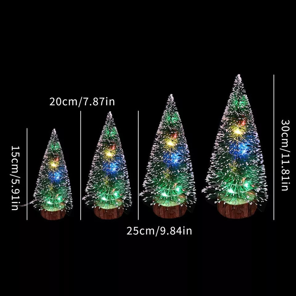 Mini Christmas Tree with LED Light Up Tabletop Decoration Small Xmas Tree Lights