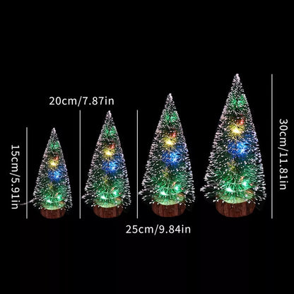 Mini Christmas Tree with LED Light Up Tabletop Decoration Small Xmas Tree Lights