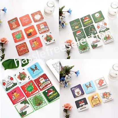 24pcs Christmas Greeting Cards Xmas Envelops Santa Designs Adult Kids Family