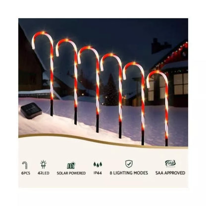 Jingle Jollys 6 PCS Christmas Lights Path Ground Light Garden Decorations 42 LED