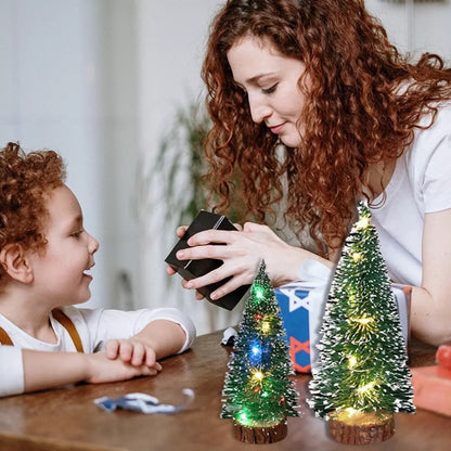 Mini Christmas Tree with LED Light Up Tabletop Decoration Small Xmas Tree Lights