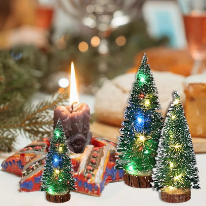 Mini Christmas Tree with LED Light Up Tabletop Decoration Small Xmas Tree Lights