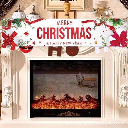 Large Merry Christmas Banner Sign Santa Xmas Outdoor Indoor Decoration Home AU