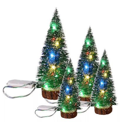 Mini Christmas Tree with LED Light Up Tabletop Decoration Small Xmas Tree Lights