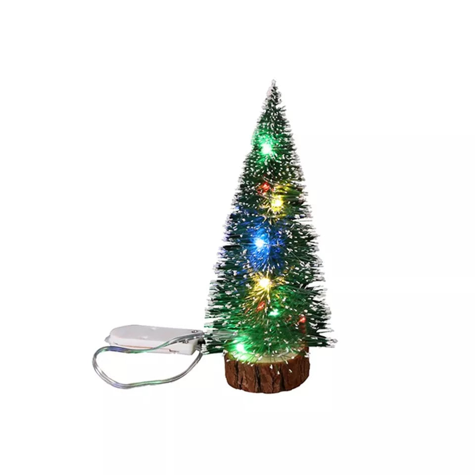 Mini Christmas Tree with LED Light Up Tabletop Decoration Small Xmas Tree Lights