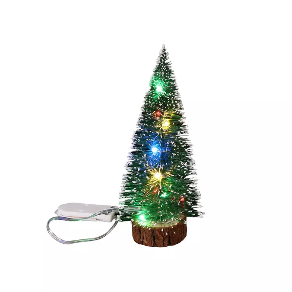 Mini Christmas Tree with LED Light Up Tabletop Decoration Small Xmas Tree Lights