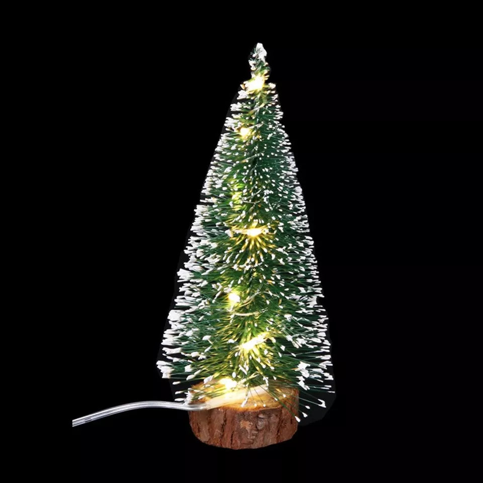 Mini Christmas Tree with LED Light Up Tabletop Decoration Small Xmas Tree Lights