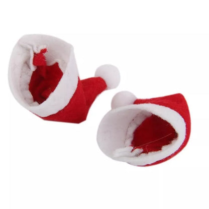 SALE 10Pcs Mini Lollipop Santa Claus Hat Christmas Party Decor Xmas Favour Gift